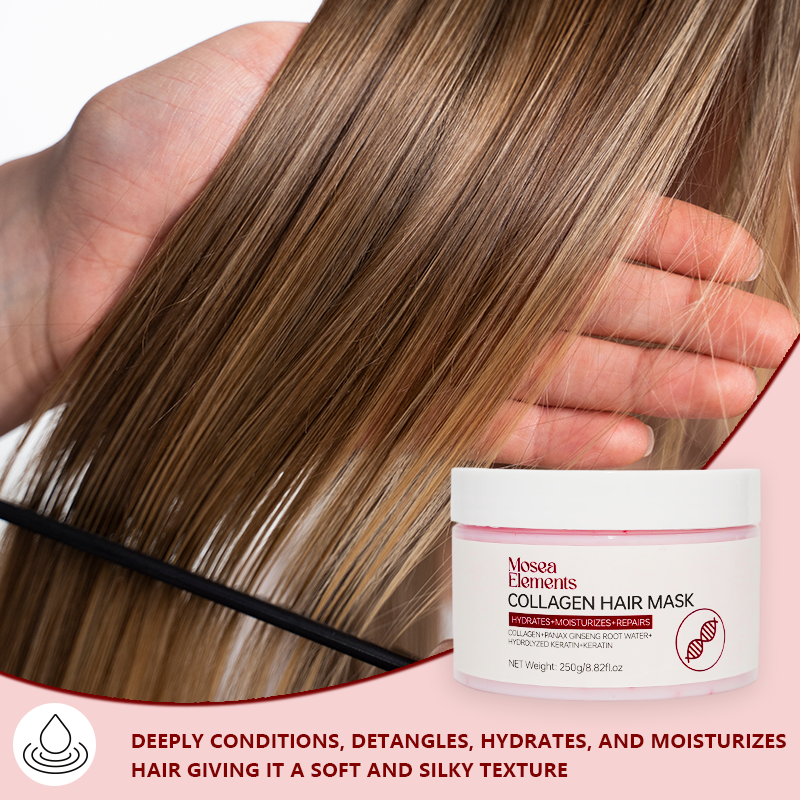 MOSEA ELEMENTS Collagen Hair Mask – 250g Nourishing & Repairing Treatment for Smooth, Strong Hair