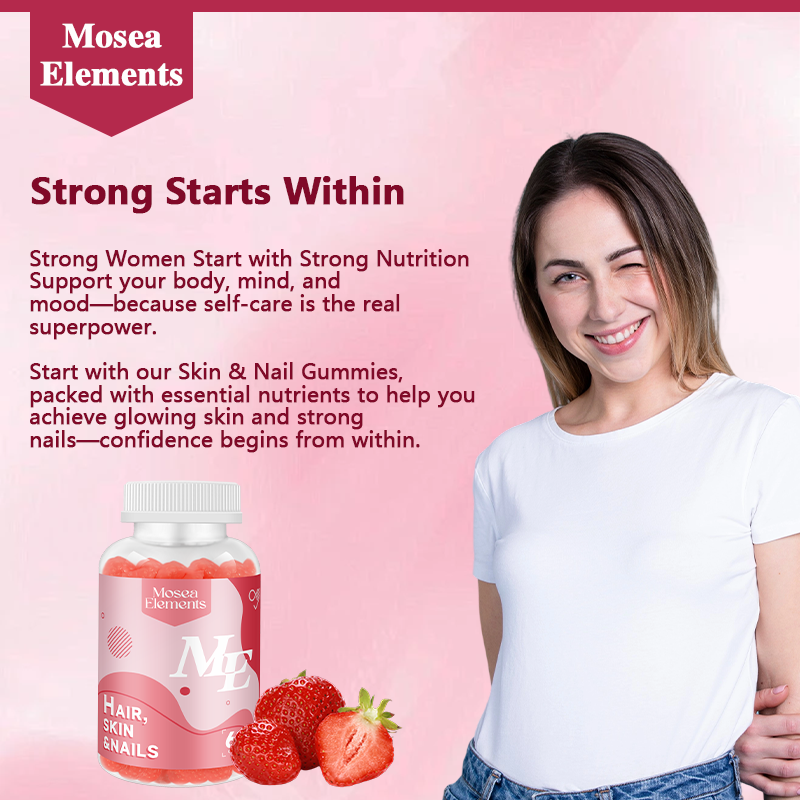 Biotin Hair, Skin & Nails Gummies – 10,000mcg Extra Strength – Hair Growth Vitamins for Women – Vegan, Non-GMO, Delicious Strawberry Flavor – 60 Gummies