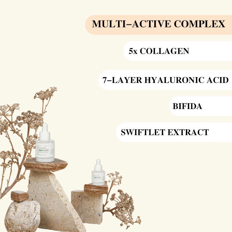 MOSEA ELEMENTS Snail Collagen Boosting Serum | Deep Nourishment & Repair | 30ml | Boost Skin Elasticity & Radiance