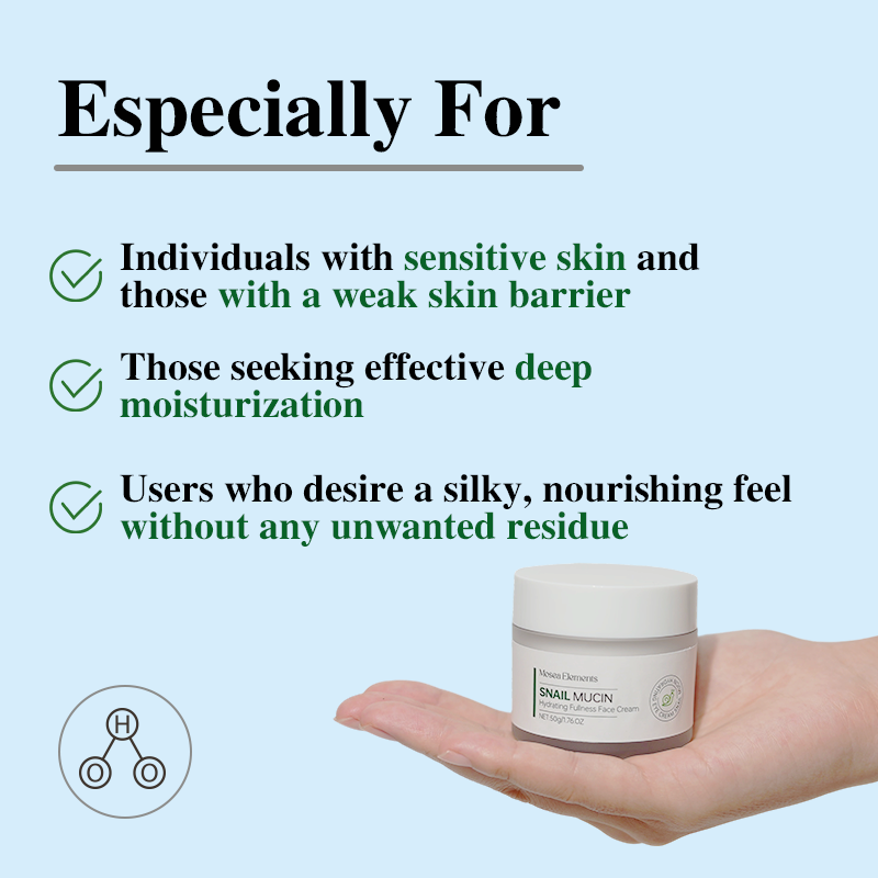 MOSEA ELEMENTS Snail Collagen Boosting Face Cream | Deep Nourishment & Repair | 50g | Revitalize & Restore Skin Elasticity