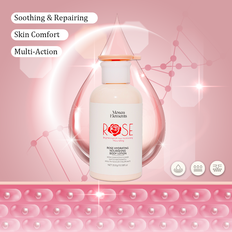 Mosea Elements Rose Blossom Body Lotion - 300g Deep Hydration & Repair Soft Smooth with Lasting Fragrance Nourishing Moisturizing