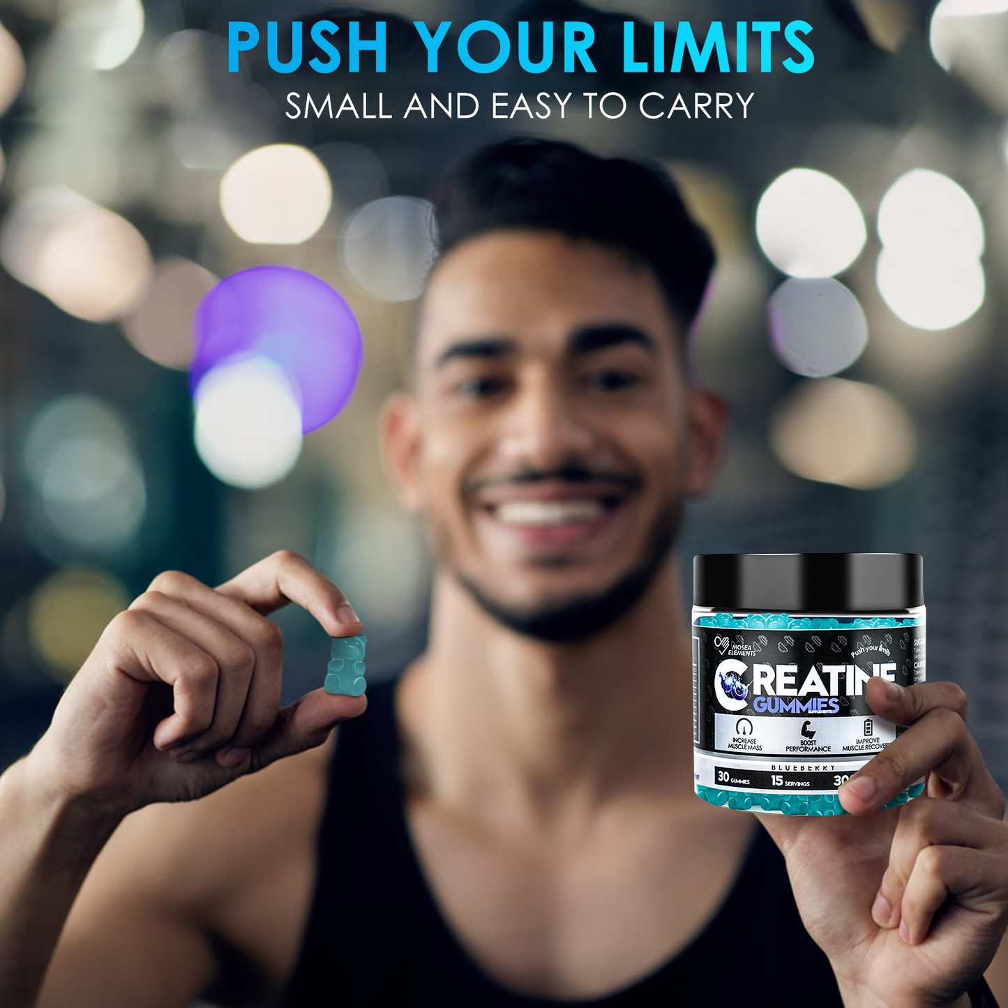 Creatine Gummies – Mixed Flavor – 5g creatine per serving, multi-flavor energy boost (30 gummies)