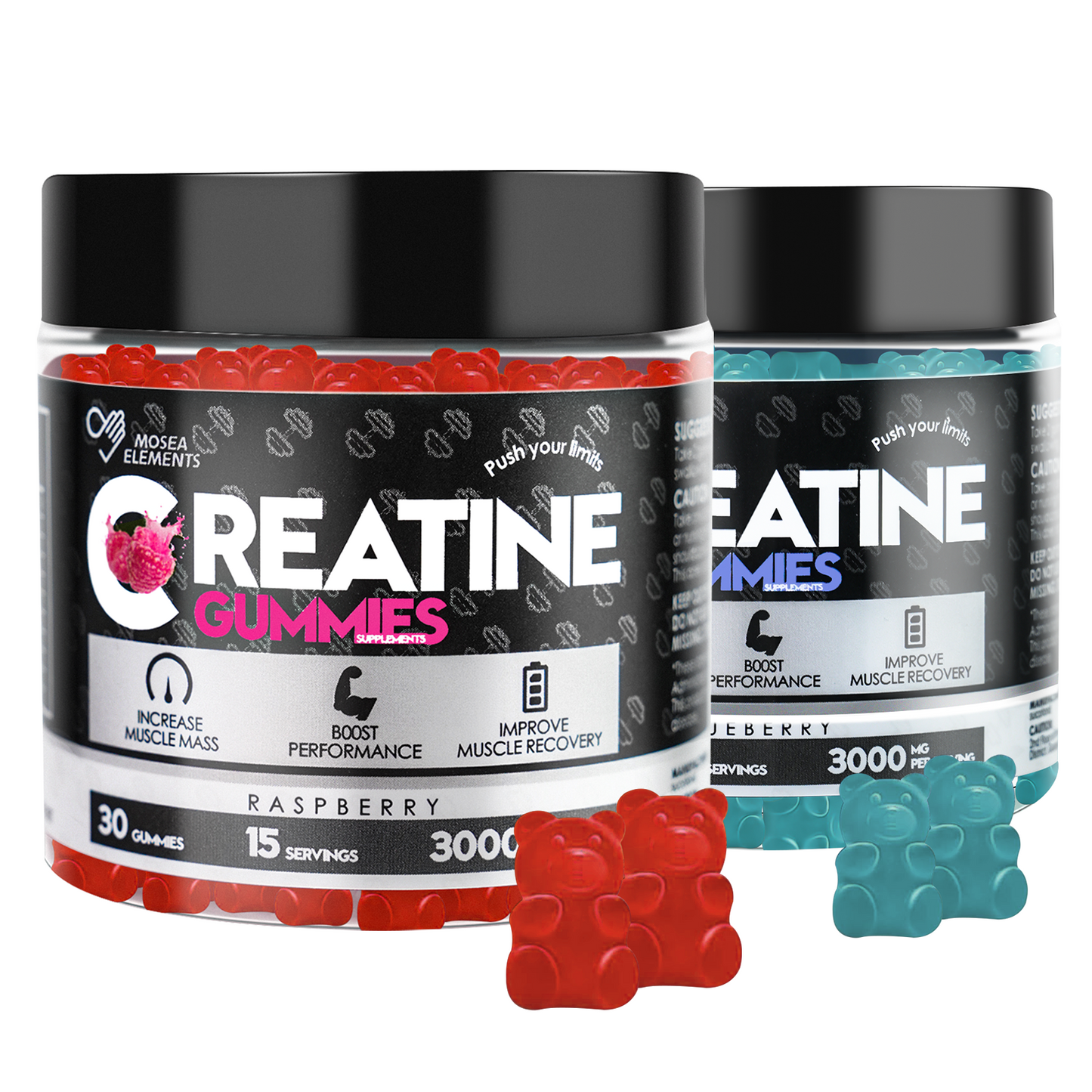 Creatine Gummies – Mixed Flavor – 5g creatine per serving, multi-flavor energy boost (30 gummies)