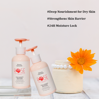 Mosea Elements Rose Blossom Body Lotion - 300g Deep Hydration & Repair Soft Smooth with Lasting Fragrance Nourishing Moisturizing