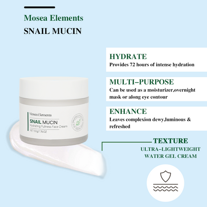 MOSEA ELEMENTS Snail Collagen Boosting Face Cream | Deep Nourishment & Repair | 50g | Revitalize & Restore Skin Elasticity