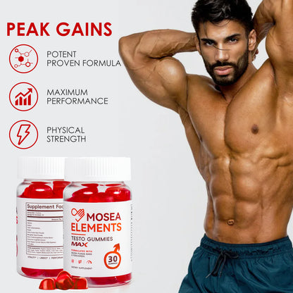 Testo Gummies MAX – Male energy booster for muscle growth & strength (30 gummies)