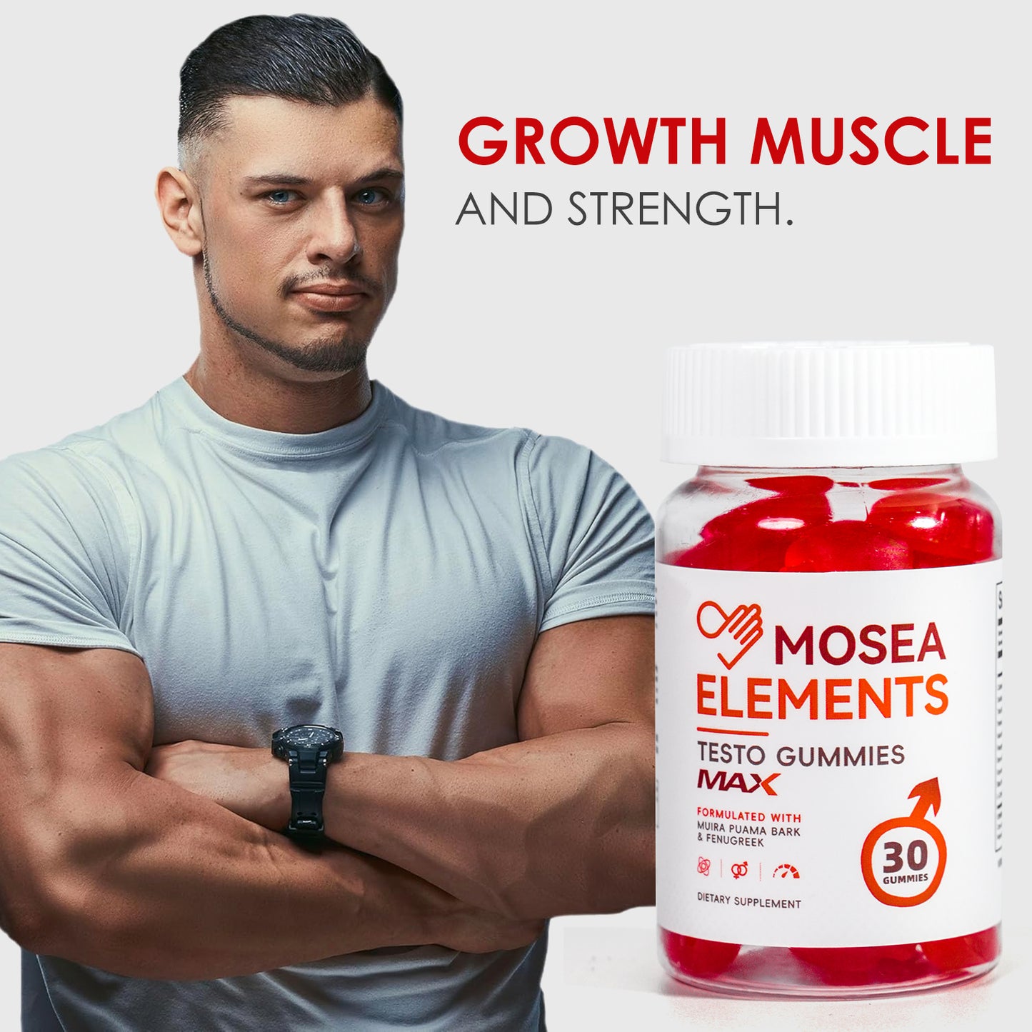 Testo Gummies MAX – Male energy booster for muscle growth & strength (30 gummies)
