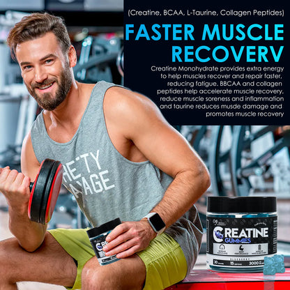 Creatine Monohydrate Gummies – 5g creatine per serving for muscle & energy support (30 gummies)