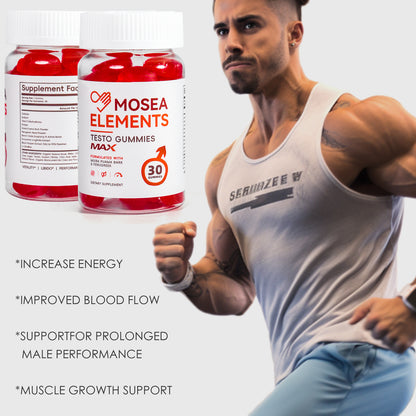 Testo Gummies MAX – Male energy booster for muscle growth & strength (30 gummies)
