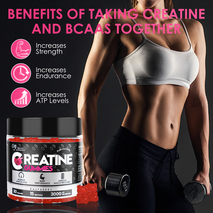 Creatine Monohydrate Gummies – 5g creatine per serving for muscle & energy support (120 gummies)Raspberry flavor