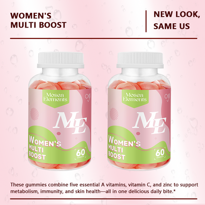 Women's Multivitamin Gummies – Daily Essential Vitamins A, C, D, E, B12, Zinc & Biotin – Energy, Immunity & Beauty Support – Vegan, Non-GMO – 60 Gummies