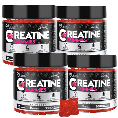 Creatine Monohydrate Gummies – 5g creatine per serving for muscle & energy support (120 gummies)Raspberry flavor